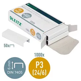 Leitz Heftklammern 24/6 1.000 St. Weiß