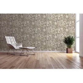 A.S. Création Vliestapete Stein - 10,05 cm, hellbeige