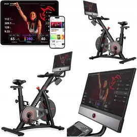 YESOUL G1M Plus Heimtrainer Fitnessbike & Leiser Magnetwiderstand, Bequeme Sitzpolsterung, Fitnessfahrrad mit 21,5" FHD-Bildschirm, - Schwarz