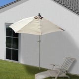 Alu-Sonnenschirm halbrund Lorca, UV 50+ creme 300cm ohne Ständer, Halbschirm