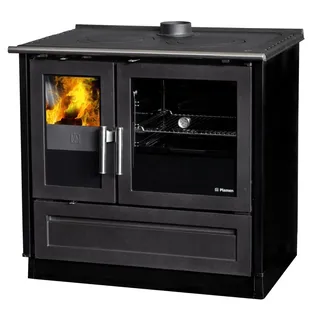 Plamen EEK A+ Holzherd Plamen 910 Schwarz externe Zuluft, 9 kW Dauerbrandherd