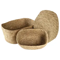 Aufbewahrungskorb Seegras 3 tlg. Korb Set 3 Grˆflen Deko Korb Natur