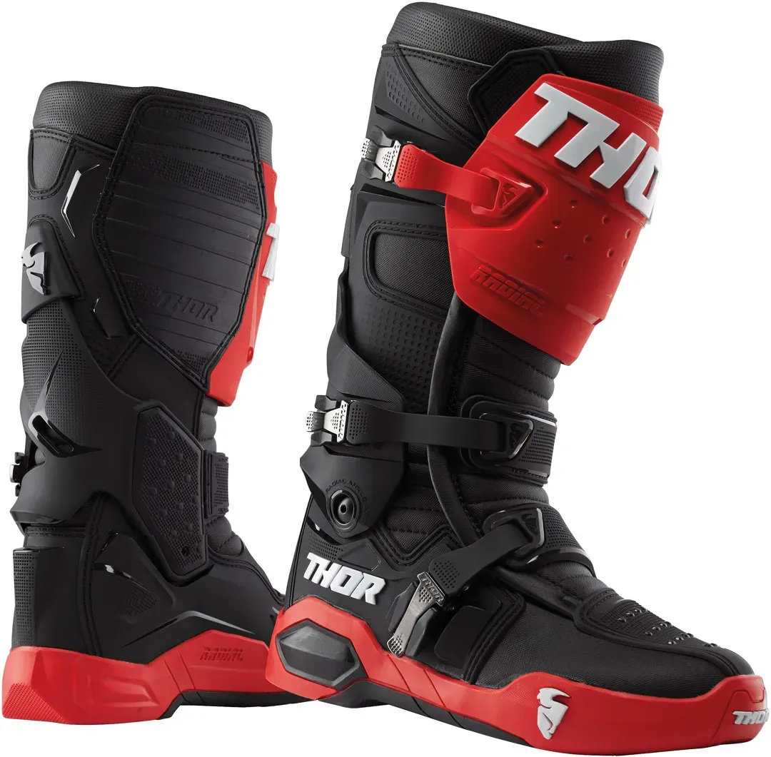 Thor Radial Motorcross Laarzen, zwart-rood, 48 Voorman