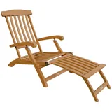 Juskys Evia Sonnenliege 196 x 54 x 95 cm Natur