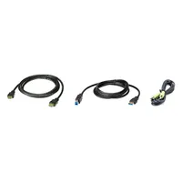 ATEN 2L-7D02UHX3 USB HDMI KVM Kabel-Kit, USB 3.0, schwarz,