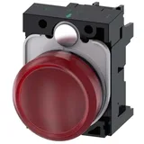 Siemens Leuchtmelder rot, Linse, glatt 3SU1102-6AA20-1AA0