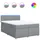 vidaXL Boxspringbett mit Matratze Hellgrau 140x200 cm Stoff