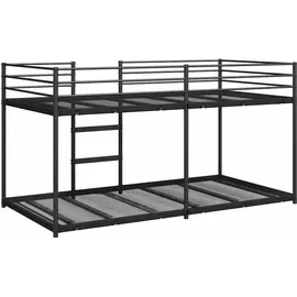 vidaXL Etagenbett ohne Matratze 90 x 200 cm Stahl schwarz