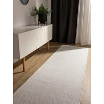 benuta basic Ron Handwebteppich 80 x 300 cm Weiß