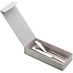 PINTINOX Tortenheber Esclusivi, 2-teilig, Tortenmesser und Tortenheber in Geschenkbox, Edelstahl 18/10 silberfarben