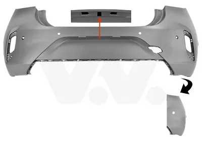 VAN WEZEL Stoßfänger 3805549 hinten für Opel