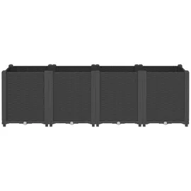 vidaXL Pflanzkübel 160 x 40 x 53 cm Schwarz