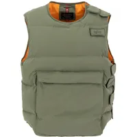 Blouson ALPHA INDUSTRIES "Alpha Industries Men - Vests Protector Puffer Vest" Gr. M, grün (sage-green) Herren Jacken