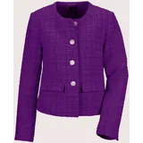 Madeleine Eleganter Tweed-Kurzblazer mit Metallknöpfen in lavendellila | Gr.: 40