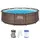 BESTWAY Steel Pro Max Frame Pool Set 366 x 100 cm rattanoptik inkl. Filterpumpe + Poolleiter