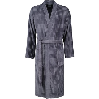 CAWÖ Cawö Bademäntel Herren Kimono 3714 anthrazit - 774 Weiss