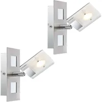 GLOBO Wandlampe Wandleuchte Spotlampe Wandstrahler Flurleuchte, Spot beweglich, Nickel