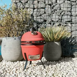 Patton Kamado Grill Holzkohlegrill "Classic", Grill Ø28cm, Rot