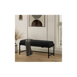 Möbel Kraft Polsterbank Schwarz 80 x 45 x 35 cm