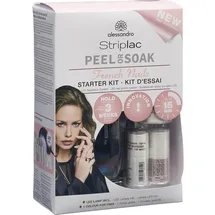 Alessandro Striplac Peel or Soak French Nails Peel-off french rose 5 ml + Top Coat 5 ml + Peel-off Activator 5 ml + Nagellackentferner 30 ml + Reinigungspads 50 St. + LED Lampe Geschenkset