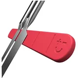 Messer Magnetleiste/Magnet Messerhalter Messerleiste Soft Touch - 30 cm, für 5 Messer, verschieden Farben - bietet genug Platz um 5 Messer daran zu befestigen, Farbe:rot