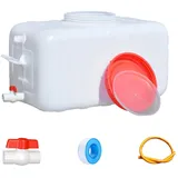 YZRXD Wasserkanister 20L-200 L Wasserbehälter mit Hahn Camping Wassertank Trinkwasserkanister BPA-frei für Wohnwagen Picknick Camping(Size:80L,Color:weiß)