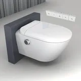 Bernstein Dusch-WC T640 Pro Microbubbles & UV-C-Sterilisation Weiß mit Sitzheizung Spülrandsloses Hänge-WC mit Bidet Funktion mit Fernbedienung Absenkautomatik mit selbstreinigende Düse