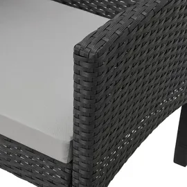 Svita BROOKLYN XL Rattan-Essgruppe schwarz