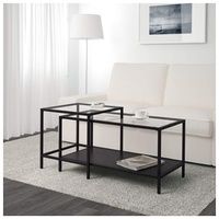 Ikea Vittsjo Nisttische, 2 Stück, schwarz-braun, Glas, 802.153.32, Größe 35 3/8x19 5/8"