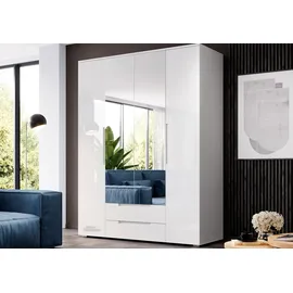 Pol-Power Drehtürenschrank Spice 160 x 208 x 57 cm Weiß