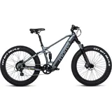 Elektrische MTB. FATBIKE 26"PRO. Ausgestattet Full SHIMANO. 8 Gänge kohlengrau|kohlengrau|SCHWARZ 26"