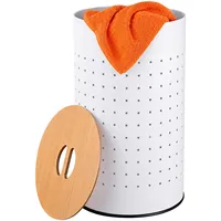Relaxdays Relaxdays, Wäschekorb mit Deckel, Metall, 50 l,