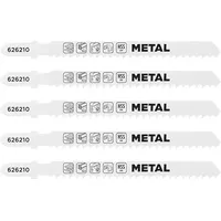 KWB 5x Stichsägeblätter für Metall, grob (geeignet für Aluminium,