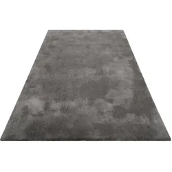 Hochflor-Teppich WECON HOME BASICS "Emilia" Gr. 3, grau, B:120cm H:25mm L:170cm, Kunstfaser, Teppiche, Wohnzimmer