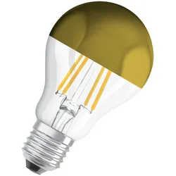 Ledvance Kuppenverspiegelte LED Lampe RETROFIT CLASSIC A60 MIRROR, 300°, E27, 7W, 2700K, 650lm, klar OS4058075435346
