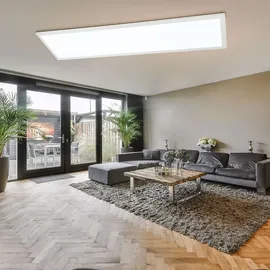 GLOBO Aufbau Panel LED Deckenleuchte dimmbar mit Fernbedienung Tageslichtlampe Deckenlampe weiß, 40W 2200lm warmweiß-kaltweiß, LxH 120 cm