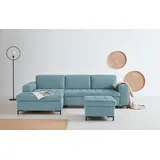 OTTO products Eckcouch Polyester L-Form 2-Sitzer Blau