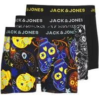 JACK & JONES Sugar Skull Boxershorts Black / Blazing Yellow L 3er Pack