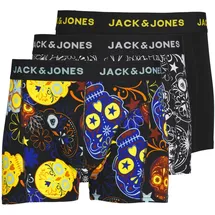 JACK & JONES Sugar Skull Boxershorts Black / Blazing Yellow L 3er Pack