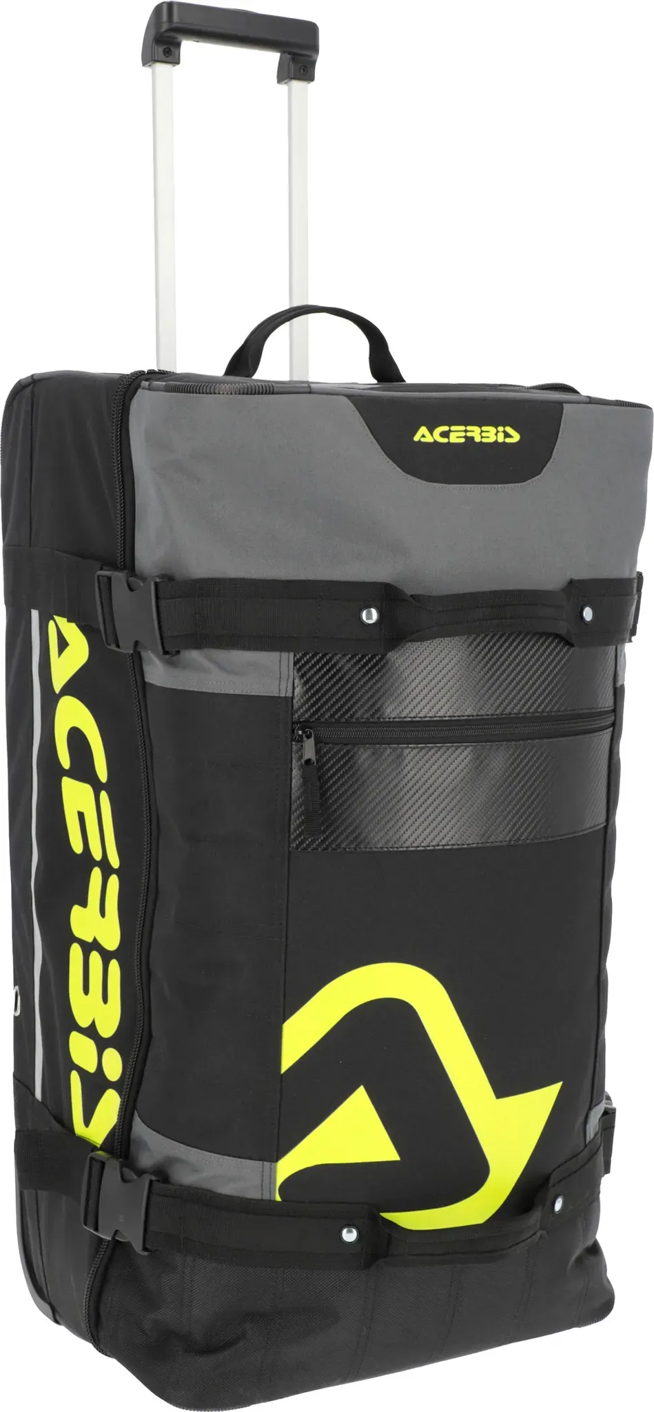 Acerbis X-Trip Logo, Ausrüstungstasche - Schwarz/Grau/Neon-Gelb - 105 L