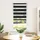 vidaXL Doppelrollo Seitenzug 80 x 150 cm schwarz