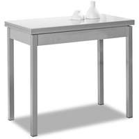 ASTIMESA Buchartig Küchentisch, Metall Glas Holz, weiß, 80x40cm
