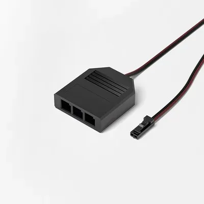 LED-Verteiler, 3-fach, schwarz,Länge 180mm, max. 36W, 12 Volt DC