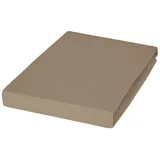 JANINE Topper-Spannbetttuch 5001 Jersey 90 x 200 - 100 x 220 cm taupe