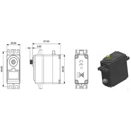 Absima Servo 6kg 25Z JR Metall
