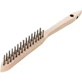 Lessmann Handdrahtbürste Stahl glatt 0,35mm 2-reihig