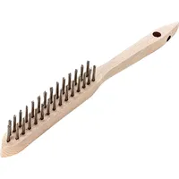 Lessmann Handdrahtbürste Stahl glatt 0,35mm 2-reihig