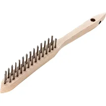 Lessmann Handdrahtbürste Stahl glatt 0,35mm 2-reihig