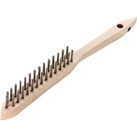 Lessmann Handdrahtbürste Stahl glatt 0,35mm 2-reihig