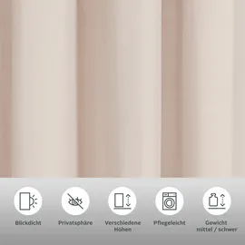 MY HOME Raja Schlaufen 140 x 245 cm sand 2 St.